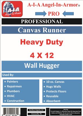 Natural Canvas Drop Cloth / Runner (10 oz.)  4 X 12