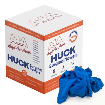 Blue Surgical Towels – 5lb Bulk Box of 100% Cotton Cleaning Rags