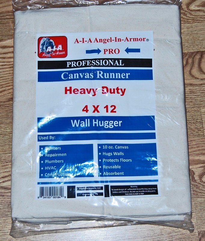 Natural Canvas Drop Cloth / Runner (10 oz.)  4 X 12