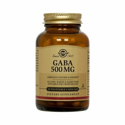 SOLGAR GABA 500 mg (Cápsulas vegetales)
50 cápsulas
