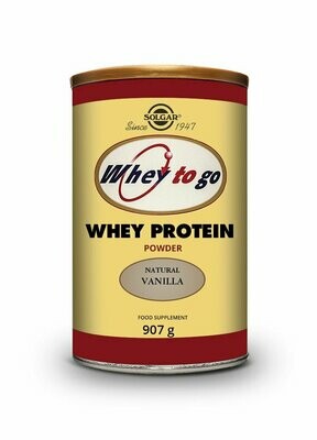 Whey To Go Proteína de suero en polvo (Sabor vainilla) - 907 g. SOLGAR