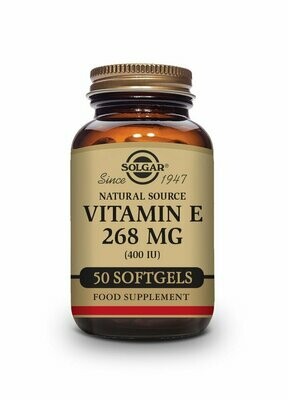 SOLGAR Vitamina E 400 UI (268 mg) - 50 Cápsulas blandas vegetales