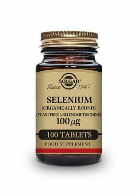 SOLGAR Selenio 100 µg (Sin levadura) - 100 Comprimidos
