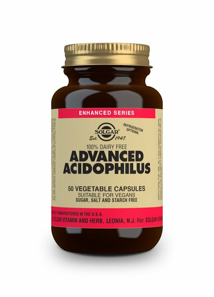 SOLGAR Acidophilus Avanzado (no lácteo) - 50 Cápsulas vegetales