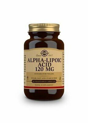 SOLGAR Ácido Alfa-Lipoico 120 mg - 60 Cápsulas vegetales