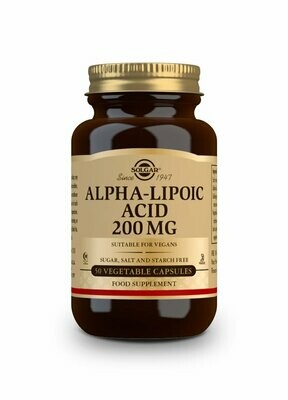 SOLGAR Ácido Alfa-Lipoico 200 mg - 50 Cápsulas vegetales