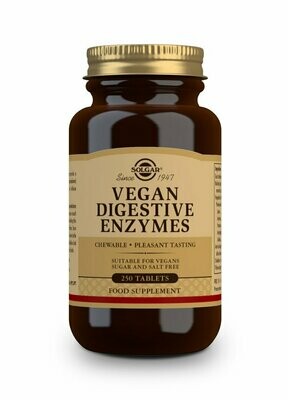 SOLGAR Vegan Enzimas Digestivas - 250 Comprimidos masticables