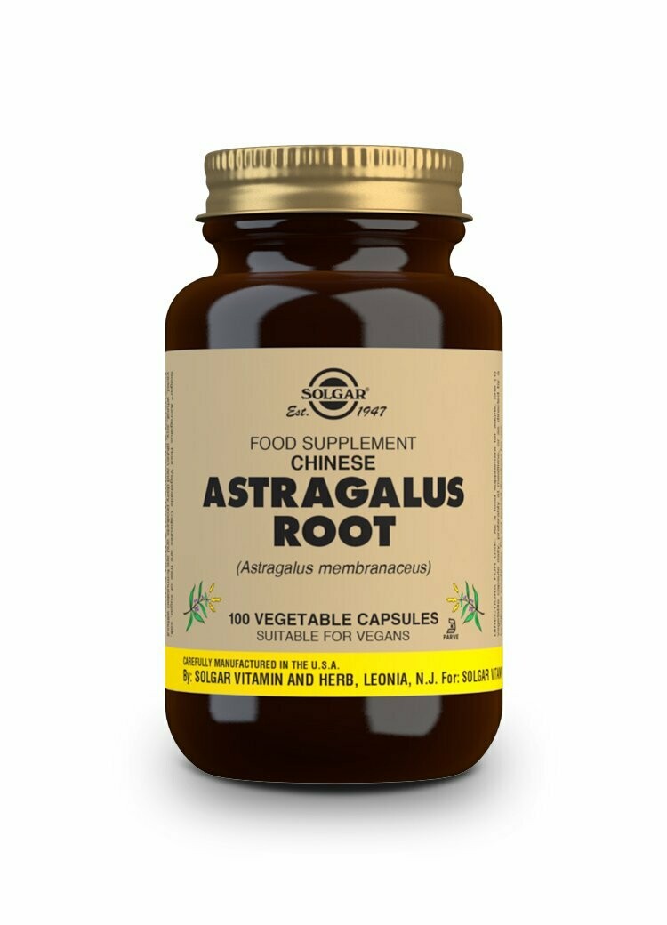 SOLGAR Astrágalus Chino Raíz (Astragalus membranaceus) - 100 Cápsulas vegetales