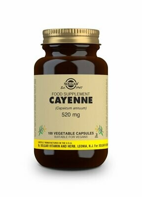 SOLGAR Cayena 520 mg (Capsicum annuum) - 100 Cápsulas vegetales