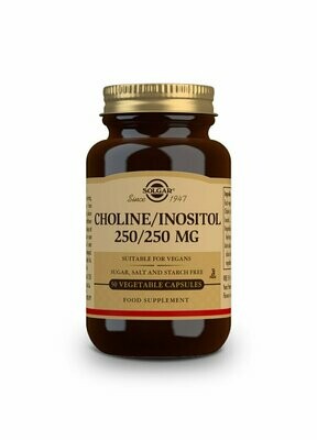 SOLGAR Colina / Inositol 250 / 250 mg - 50 Cápsulas vegetales