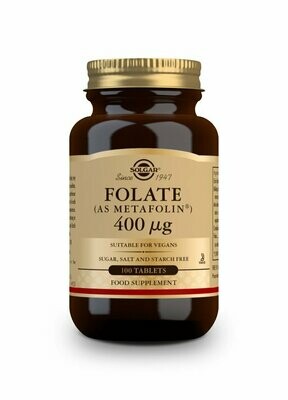SOLGAR Folato (como Metafolin®) 400 μg - 100 Comprimidos