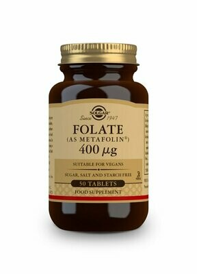 SOLGAR Folato (como Metafolin®) 400 μg - 50 Comprimidos