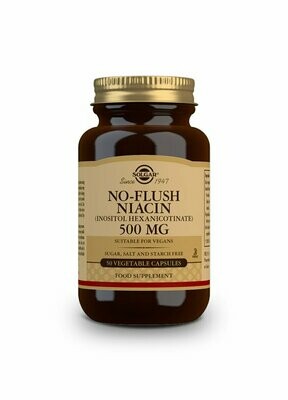 SOLGAR Niacina no ruborizante 500 mg - 50 Cápsulas vegetales