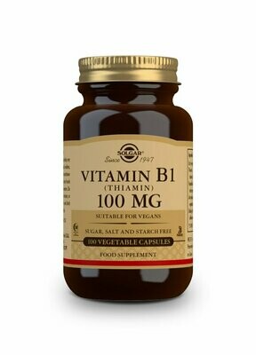 SOLGAR Vitamina B1 100 mg (Tiamina) - 100 Cápsulas vegetales