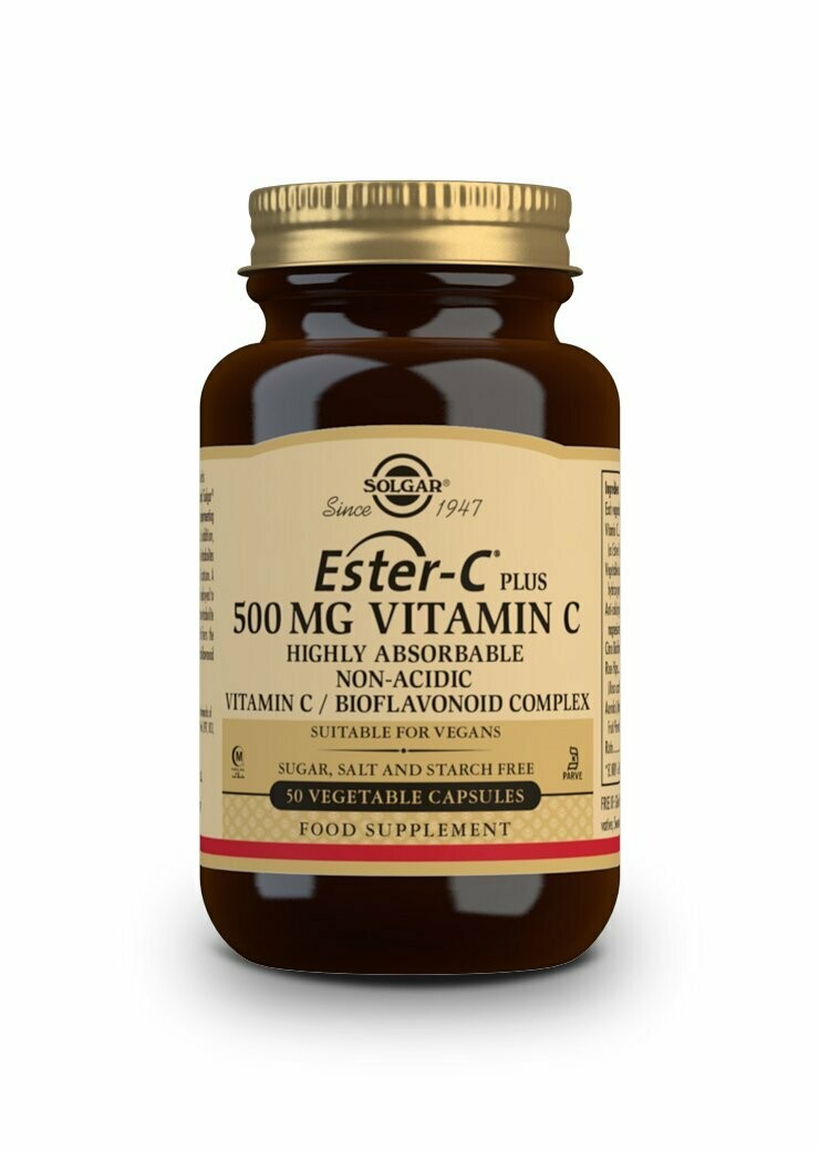 SOLGAR Ester-C® Plus Vitamina C 500 mg - 50 Cápsulas vegetales