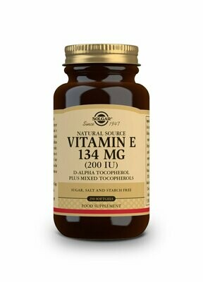 SOLGAR Vitamina E 400 UI (268 mg) - 250 Cápsulas blandas