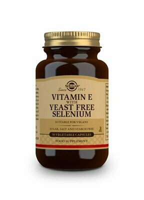 SOLGAR Vitamina E con Selenio (sin levadura) - 50 Cápsulas vegetales