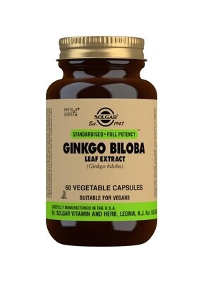 SOLGAR Ginkgo (Ginkgo biloba) - 60 Cápsulas vegetales