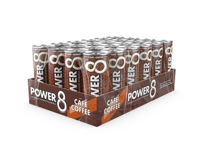 Power 8 Energy Drink LIGHT Sabor Café- Caja 24 latas - La primera bebida energética saludable es Power 8