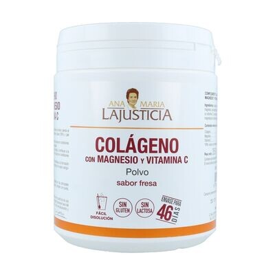 Colágeno con magnesio y vitamina C 350 g de polvo (Fresa) Ana María Lajusticia