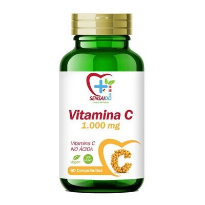 SENSAIDO Vitamina C 1000 gr 60 Capsulas BASADO EN EL METODO JAPONES PARA VIVIR 100 AÑOS