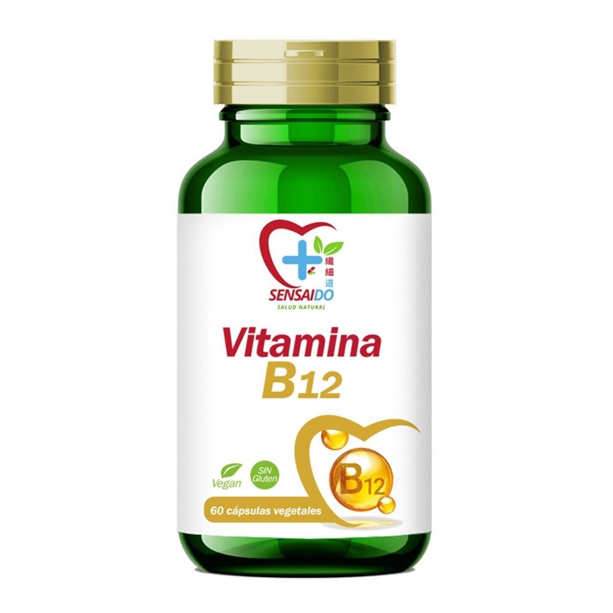 SENSAIDO Vitamina B12 1.000 µg 60 Capsulas BASADO EN EL METODO JAPONES PARA VIVIR 100 AÑOS
