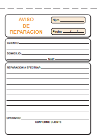 AVISO REPARACION 1/8 NATURAL.