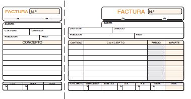 FACTURAS 1/3 FOLIO
