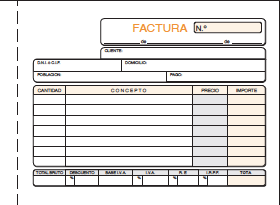 FACTURAS 1/8 APDO. TRIPL. AUTOCOP.