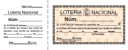 LOTERIA 1/2 DEL FOLIO - 25 HOJAS