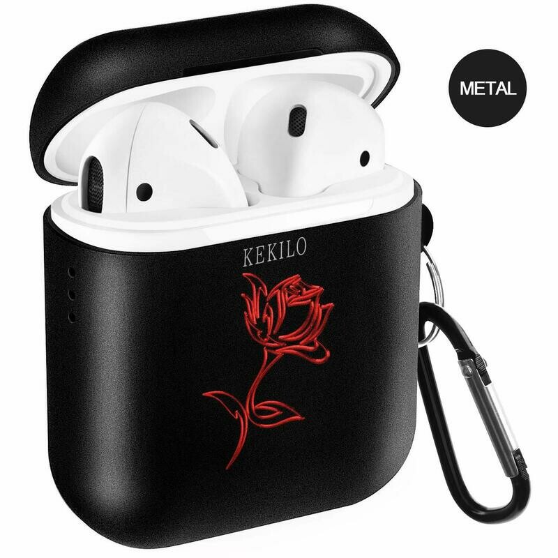 Metal Airpods Case 2019 Newest Full Protective Skin Cover Accessories Kits Compatible Airpods 1&amp;2 Charging Case[Not for Wireless Charging Case]