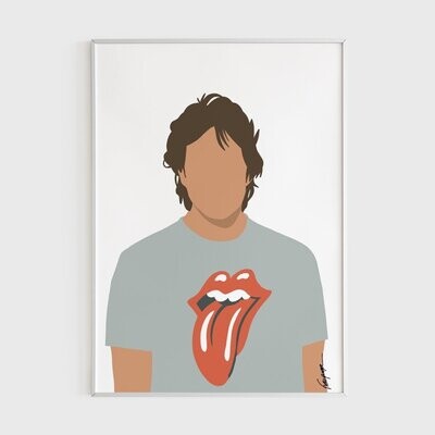 Ilustración Mick Jagger