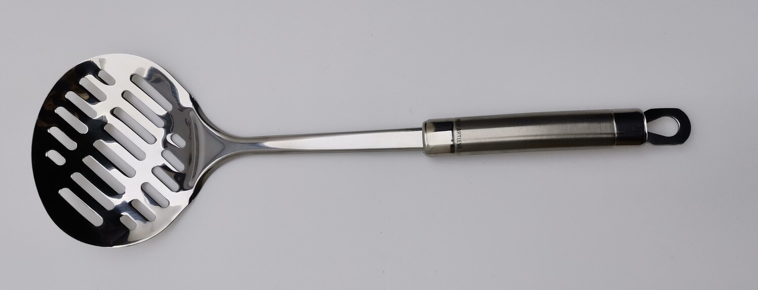 Schiumarola - 32 cm per cucina con manico in acciaio