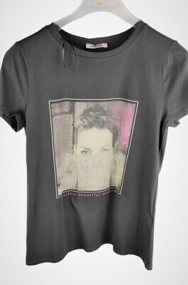 T-shirt Orsay magical in cotone colore grigio scuro tg: XS