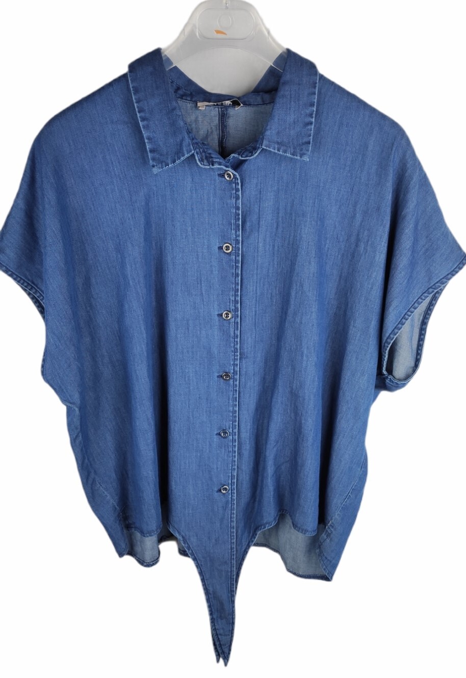 Camicia Orsay a maniche corte colore blu Taglia 42