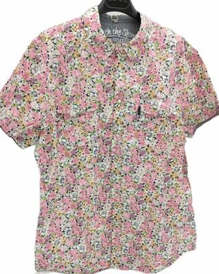 Camicia Uomo Herod PINK FLOWER Manica Corta