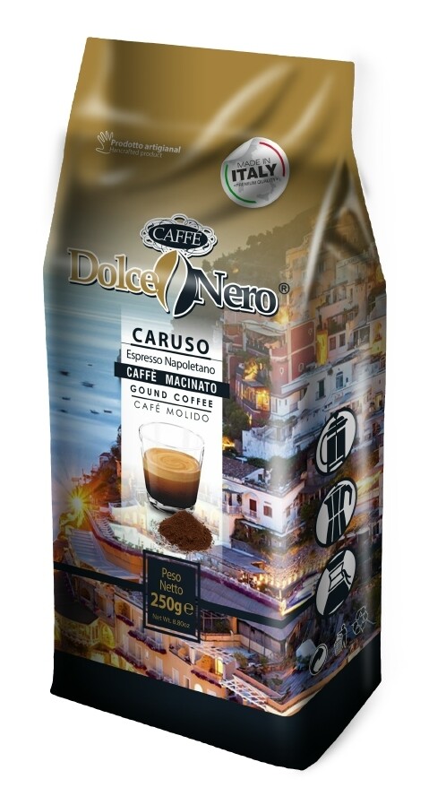CAFFE IN MACINATO 30% ARABICA 70% ROBUSTA ESPRESSO NAPOLETANO CARUSO 250G