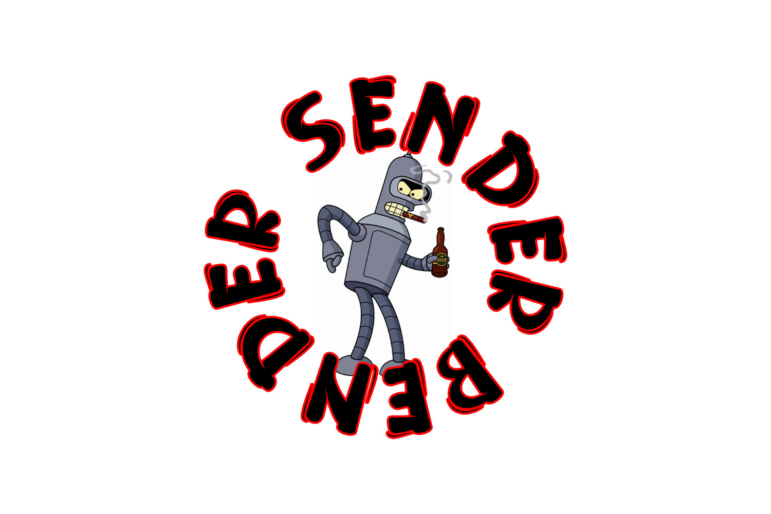 SENDER BENDER STICKER  VINYL