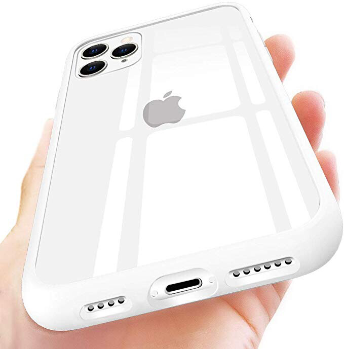 Iphone 11 Pro Max Shockproof Bumper Transparent Silicone Phone Case (WHITE)