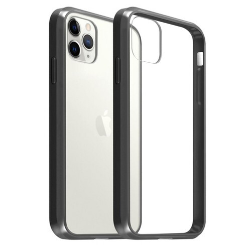 Iphone 11 Pro Max Shockproof Bumper Transparent Silicone Phone Case (BLACK)