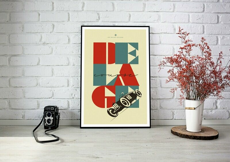 Affiche A4 Delage Course