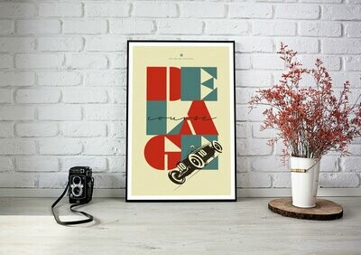 Affiche A4 Delage Course