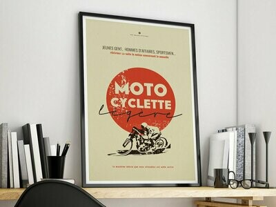 Affiche A4 Motocyclette Légère