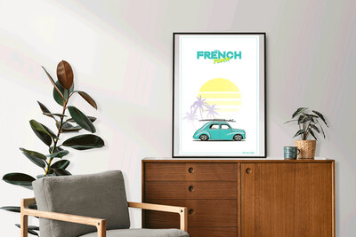 Affiche Renault 4CV French Touch