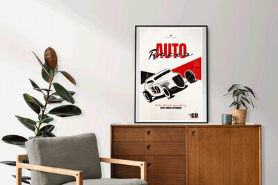 Affiche Auto Races Ford 33