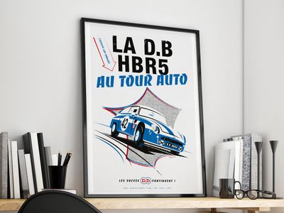 Affiche A4 DB Panhard au Tour Auto