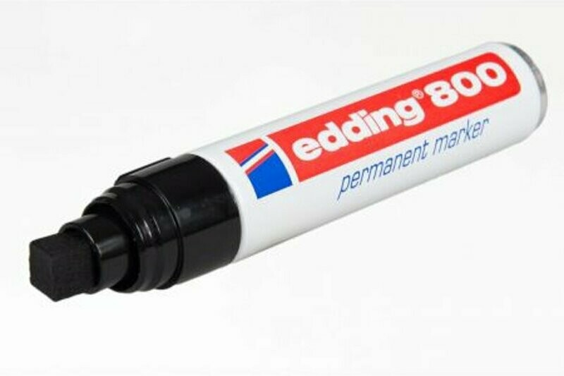 Edding 800 permanent marker, 4-12mm beitelpunt, zwart