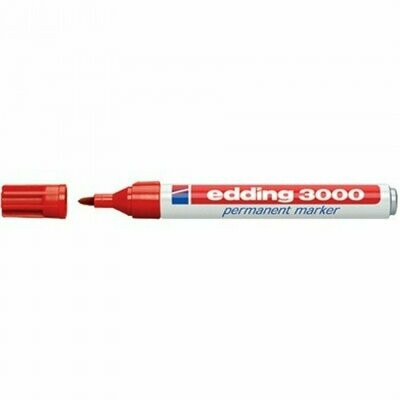 Edding 3000 permanent marker, 1.5-3mm, ronde punt, rood