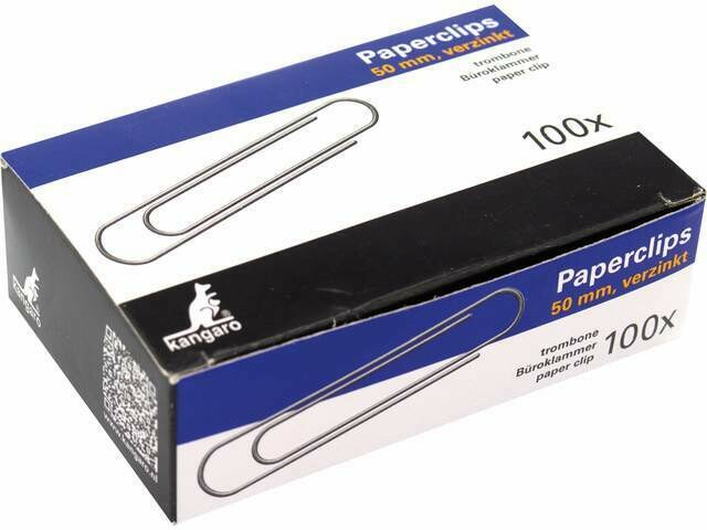 Paperclips Kangaro 50mm rond 100 stuks in doos