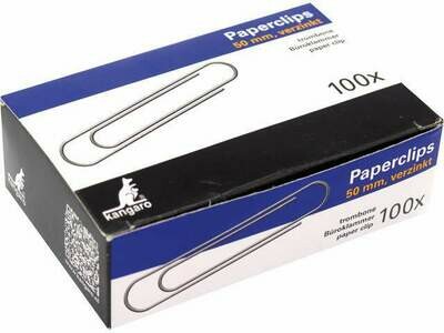 Paperclips Kangaro 50mm rond 100 stuks in doos